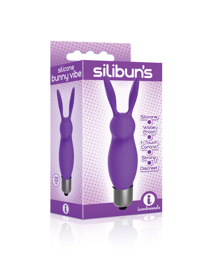 VcWQkG2gB31dChUKC8pPODOIrWVNHh8I The 9's Silibuns Silicone Bunny Bullet - Purple - Image 1