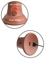 King Cock Elite 6 Inch Vibrating Silicone Dual Silicone Dual Density Cock - Tan - Image 7