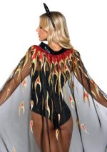 Glitter Flame Devil Cape and Devil Horns - Image 3