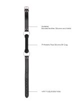 Silicone Bit Gag With Adjustable Bonded Leather Straps - Black - Image 5