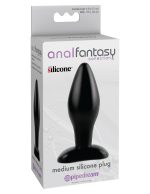 Anal Fantasy Collection Medium Silicone Plug - Black - Image 3