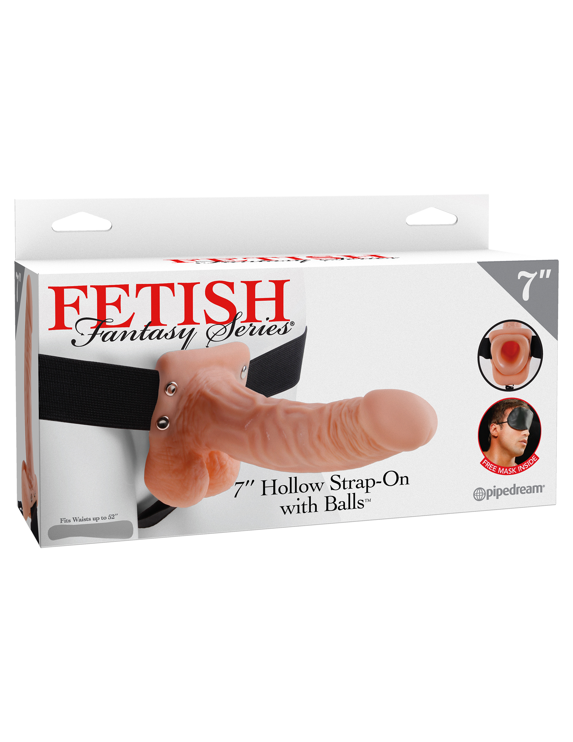 WBsRdgflxqfy3mcM58NrLNAEcYkMUAMS Fetish Fantasy Series 7 Inch Hollow Strap-on With Balls - Flesh - Image 1