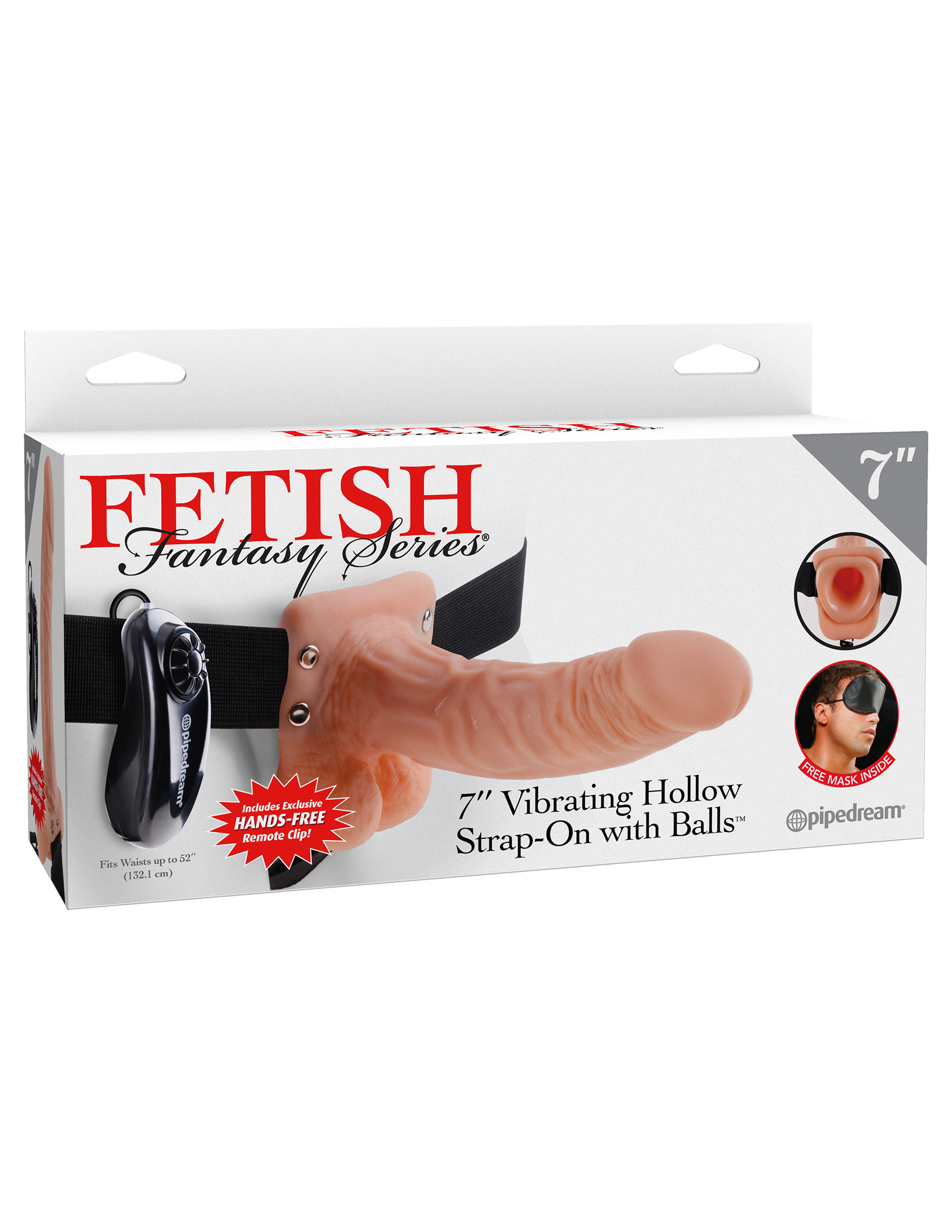 WLDoStKa6CbacUu2DSKML37ZTN0MHkXQ Fetish Fantasy Series 7-Inch Vibrating Hollow Strap-on With Balls - Flesh - Image 1