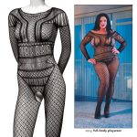 Scandal Plus Size Full Length Lace Body Suit - Plus Size - Black - Image 6
