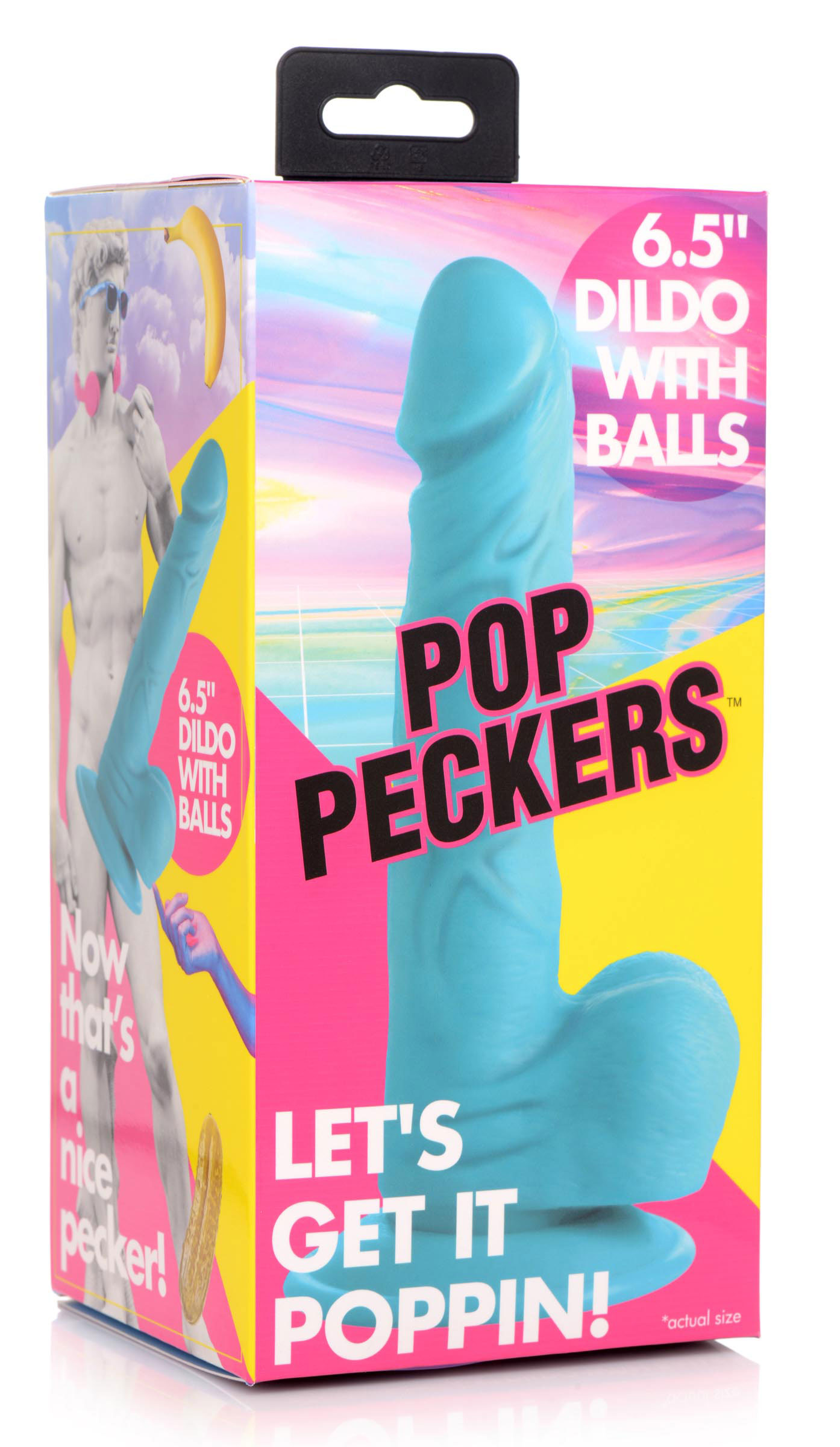 WZ2kFP1ZuHtogLJdrTUfzdTmADRFQswL Pop Pecker 6.5 Inch Dildo With Balls - Blue - Image 1