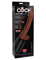 7.5 Inch Thrusting Cock With Balls - Brown - Image 3