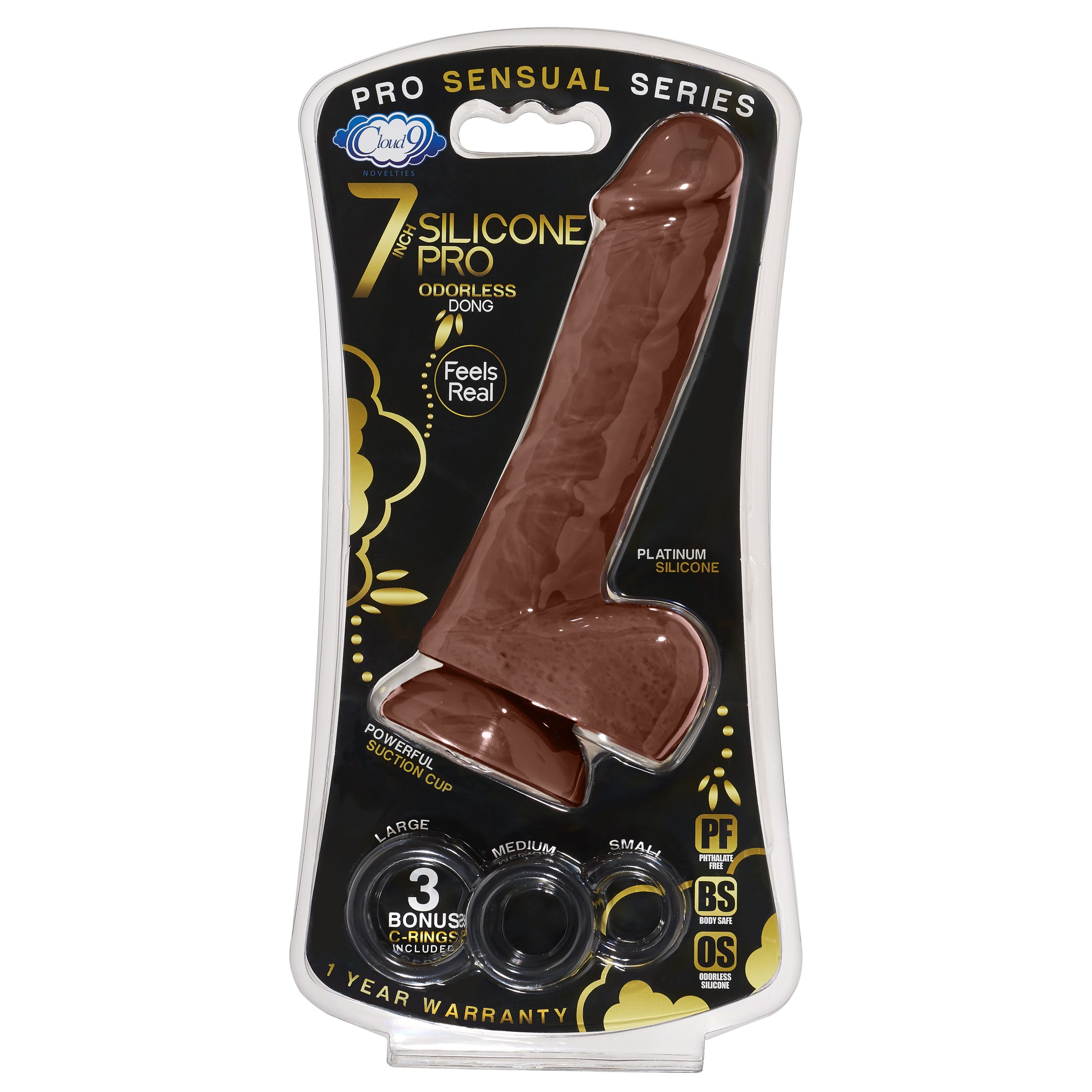 WnfDkTTer1SksOaDyzsiDkdKAY8wuMks 7 Inch Silicone Pro Odorless Dong - Brown - Image 1