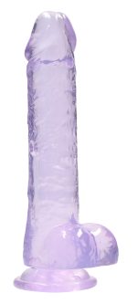 8 Inch Realistic Dildo With Balls - Purple - Image 2
