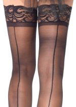 Stay Up Sheerthigh Highs - Black - One Size - Image 2