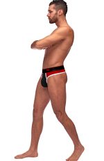 Retro Sport Panel Thong - S/ M - Red/ Black - Image 2