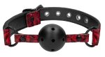 Breathable Luxury Ball Gag - Burgundy - Image 3