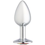 Cloud 9 Novelties Gems Silver Chromed Anal Plug - Small - Image 2