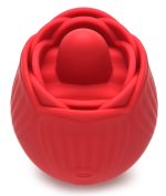 Bloomgasm - French Rose Licking and Vibrating Stimulator - Red - Image 4