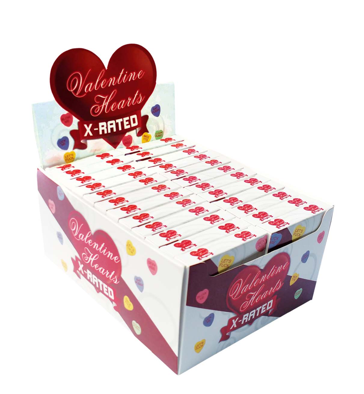 XPypnvgzh1UyYgXXphByY34wpCSNrGUy Valentine Hearts X-Rated Candy - 24 Count Display - Image 1