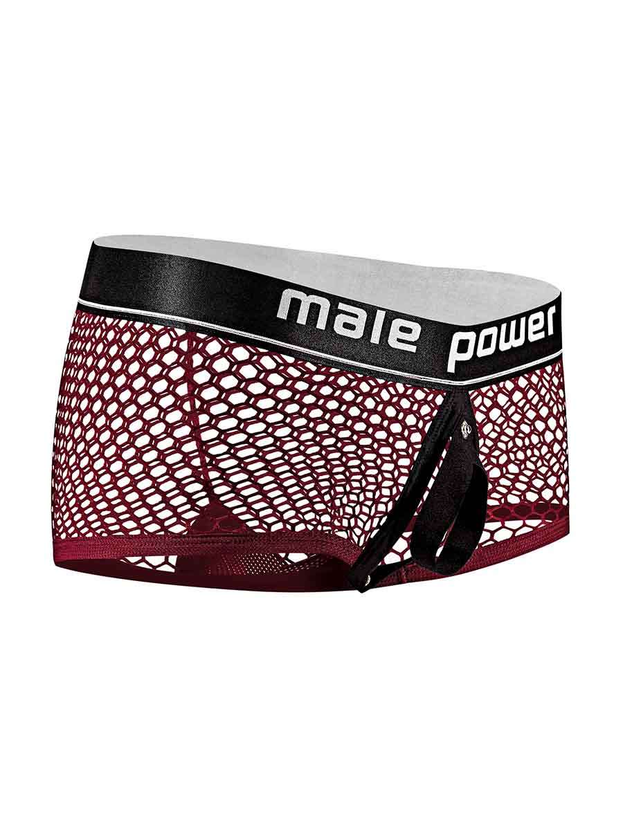 XUn19V3K2hYF9OpIU0IPCbd5sQltaFVr Cock Pit Net Mini Cock Ring Short - Small - Burgundy - Image 1