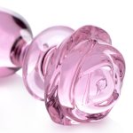 Pink Rose Glass Anal Plug - Large - Image 5