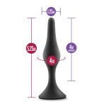 Anal Adventures Platinum - Silicone Beginner Plug - Large - Black - Image 4