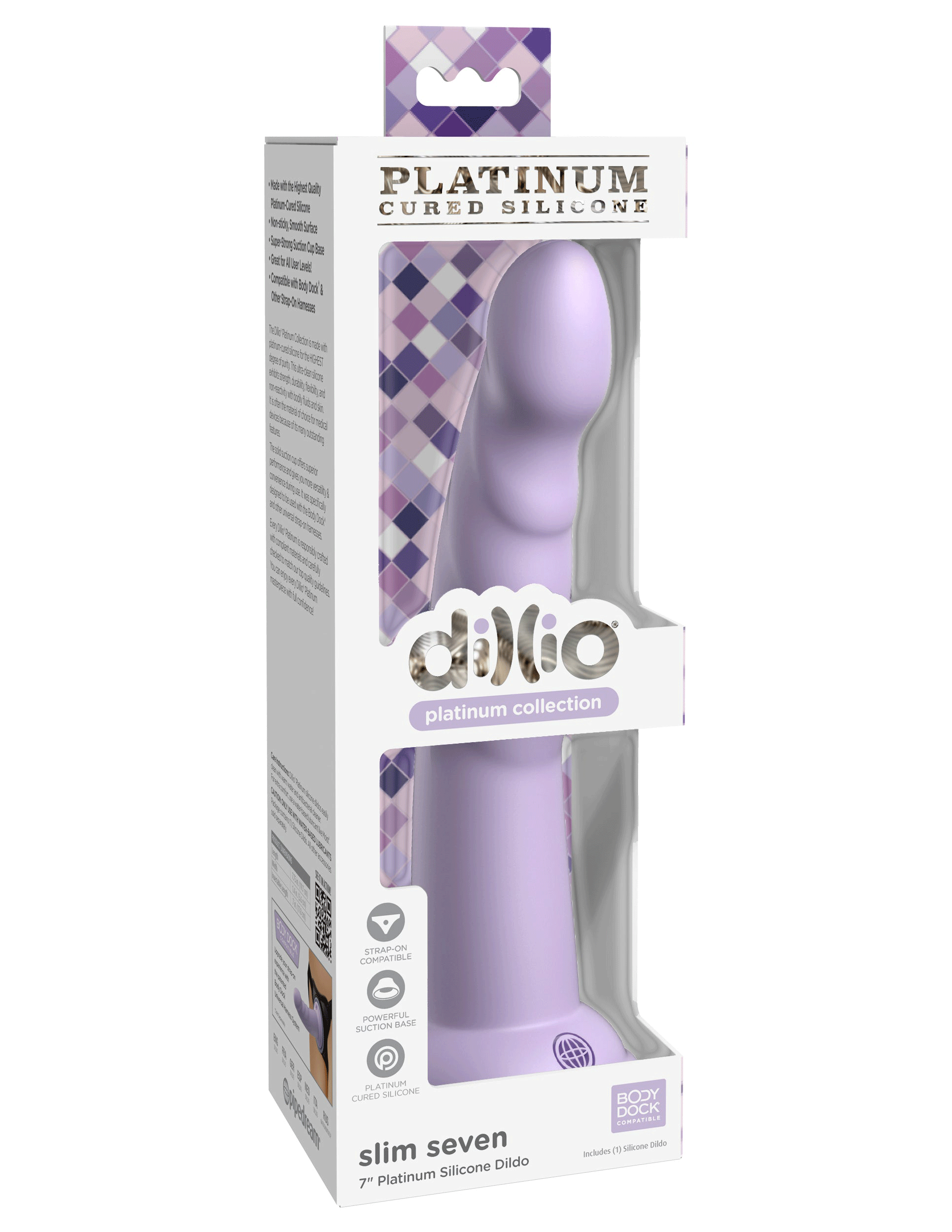 XliTajCTfbVUewbNF2VDVtyM4VMnUzaQ Dillio Platinum - Slim Seven 7 Inch Dildo - Purple - Image 1