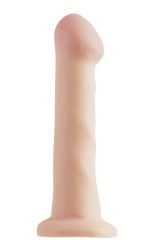 Basix Rubber Works - 6.5 Inch Dong With Suction Cup - Flesh