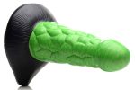 Radioactive Reptile Thick Scaly Silicone Dildo - Green - Image 3