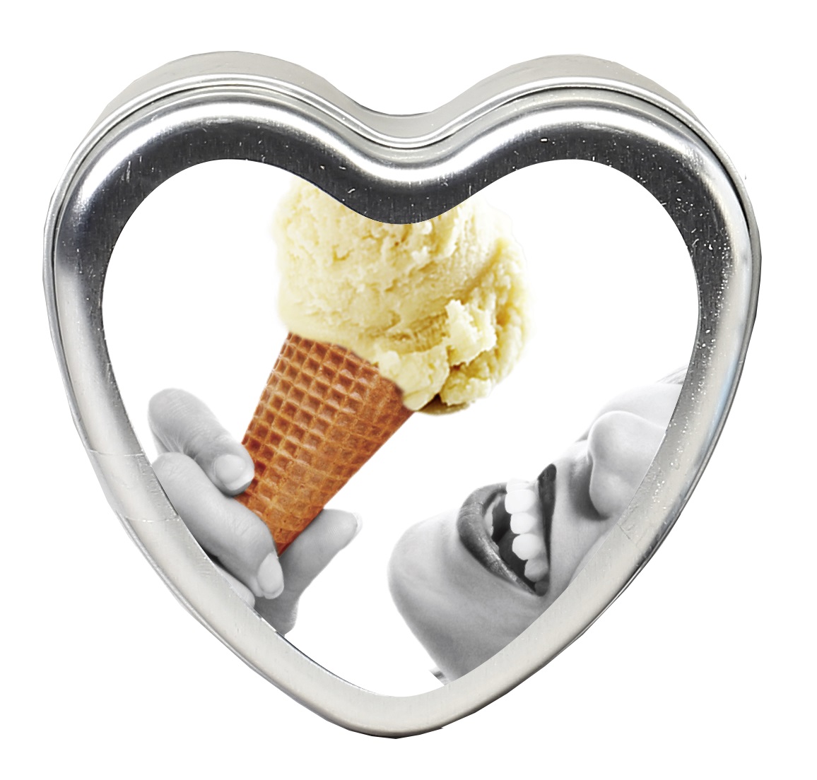 XvdD7LQJyGx7G5T2iOwf4VW3Z53SGAZ1 Edible Heart Candle - Vanilla - 4 Oz. - Image 1