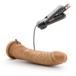 Dr. Skin - 8.5 Inch Vibrating Realistic Cock With Suction Cup - Mocha - Image 4
