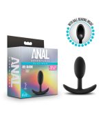 Anal Adventures - Platinum - Silicone Vibra Slim Plug - Small - Black - Image 5