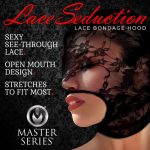 Lace Seduction Lace Bondage Hood - Black - Image 3