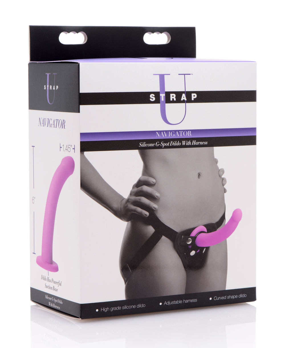 Yonao3D24Qys5GLIxbTDa4hchyGs4oLD Navigator Silicone G-Spot Dildo With Harness - Image 1