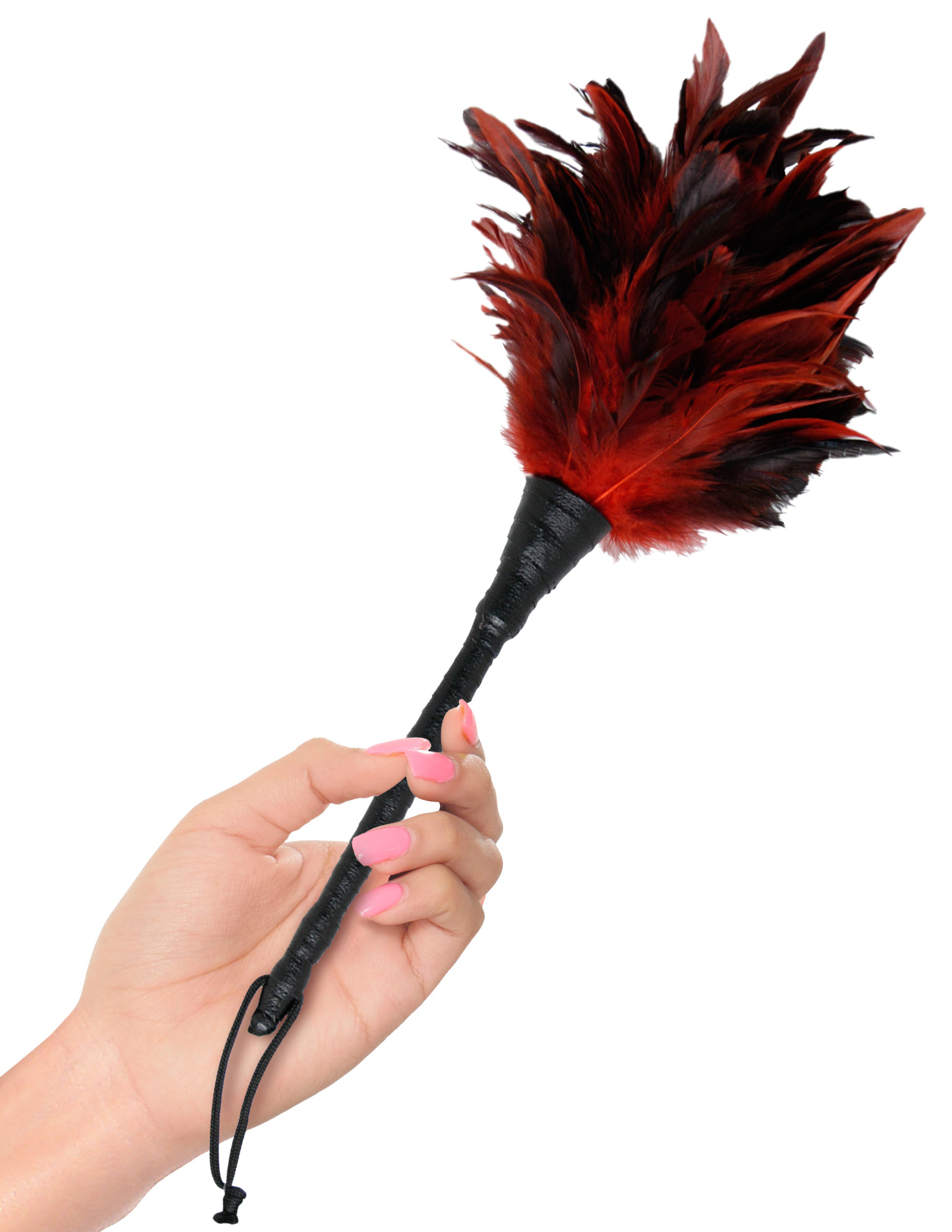 YpuDlgFy85Jt3joffPUWDDXFOKpF3Arf Fetish Fantasy Series Frisky Feather Duster - Red/ Black - Image 1
