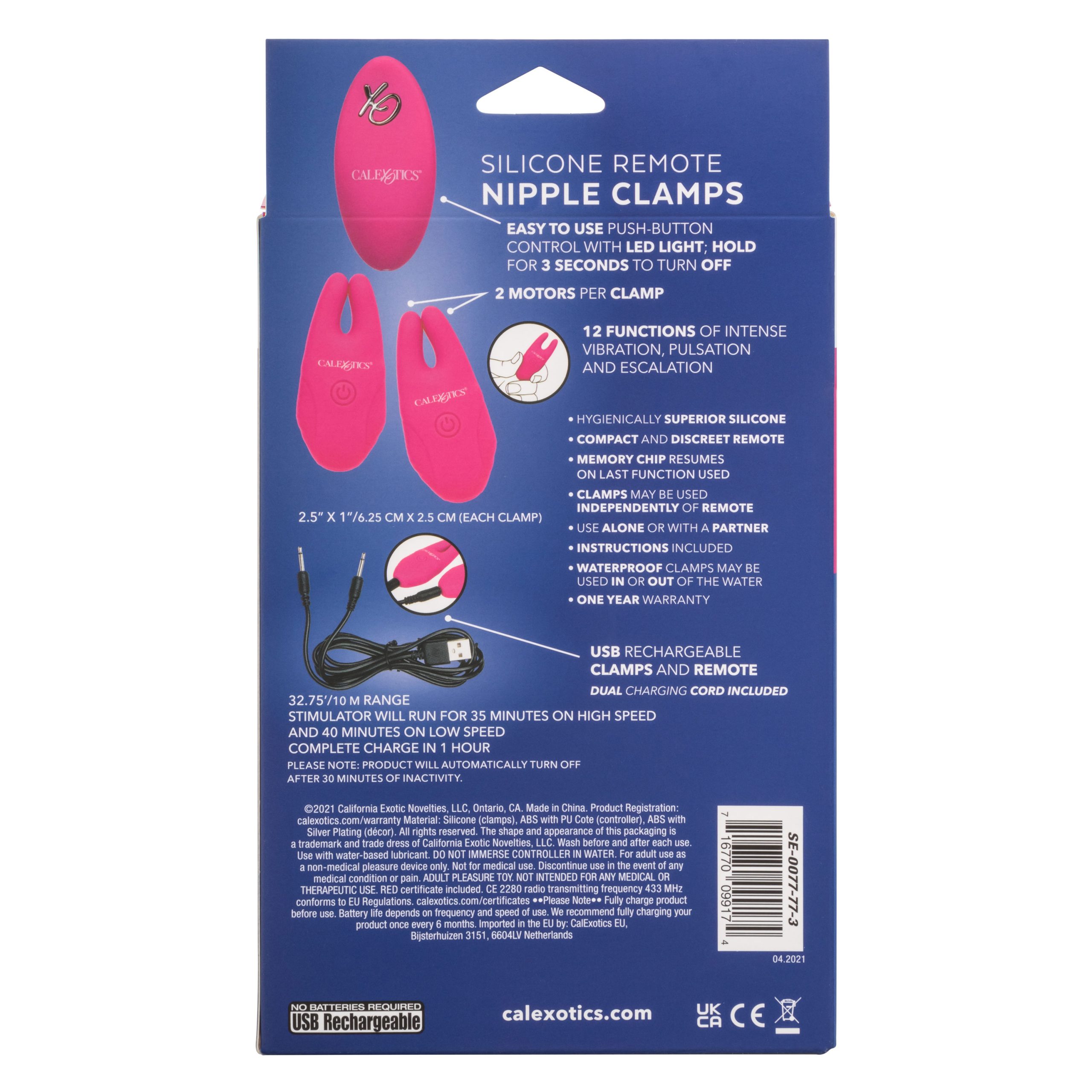 YuONPv0YbB7zQ2Ic3v6ovg2QYyugHNkm Silicone Remote Nipple Clamps - Pink - Image 1
