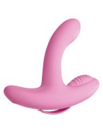 Threesome Rock n' Grind Silicone Vibrator - Pink - Image 6