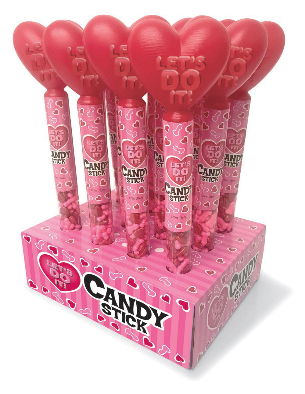 YzqgmlQdQ8KZtBuOubMFBilSuVAJWEeM Let's Do It Candy Stick Display - 12 Count - Image 1