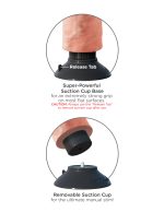 King Cock 7-Inch Vibrating Cock - Light - Image 4