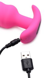 21x Silicone Swirl Plug With Remote - Pink - Image 2