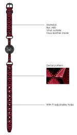Breathable Luxury Ball Gag - Burgundy - Image 6