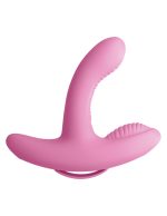 Threesome Rock n' Grind Silicone Vibrator - Pink - Image 2
