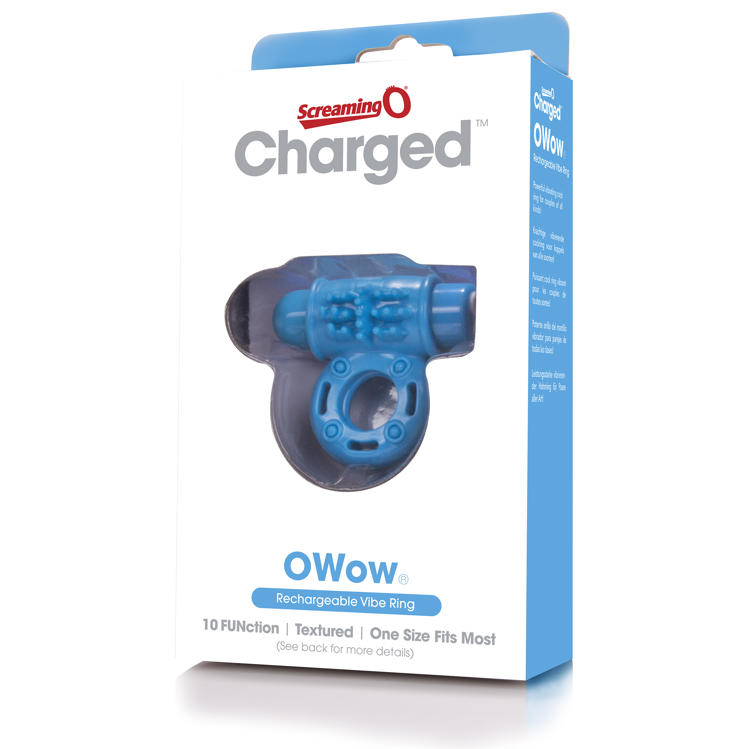 ZFHlJnNNSV8ujscQNjvlUFhHT5xUFhXk Charged Owow Rechargeable Vibe Ring - Blue - Image 1