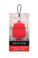 Bloomgasm - French Rose Licking and Vibrating Stimulator - Red