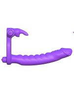Fantasy C-Ringz Silicone Double Penetrator Rabbit - Purple - Image 3