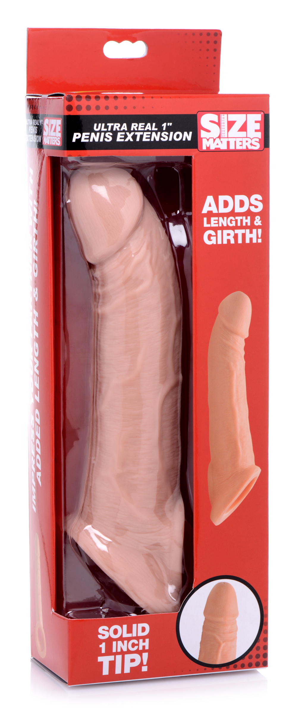 ZTNBmyeuV0iZPZ7RiLETWYihRZ9yrQ9Y Ultra Real 1 Inch Solid Tip Penis Extension - Image 1