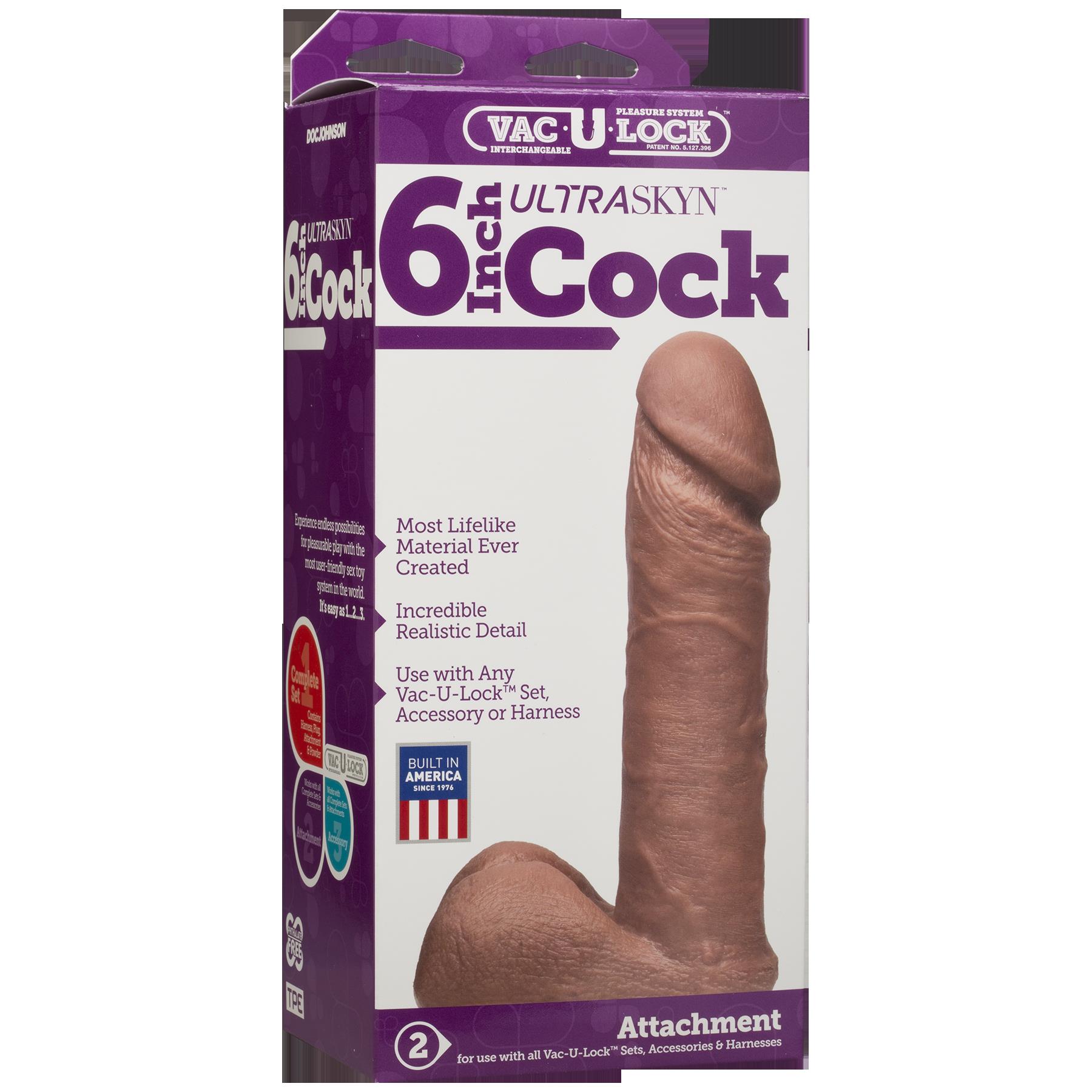 ZWqdMLy6fVXi5sQ1wRC9yjtXfHx4kaD7 Vac-U-Lock 6-Inch Ur3 Cock - Brown - Image 1