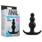 Anal Adventures Platinum - Beaded Plug - Black