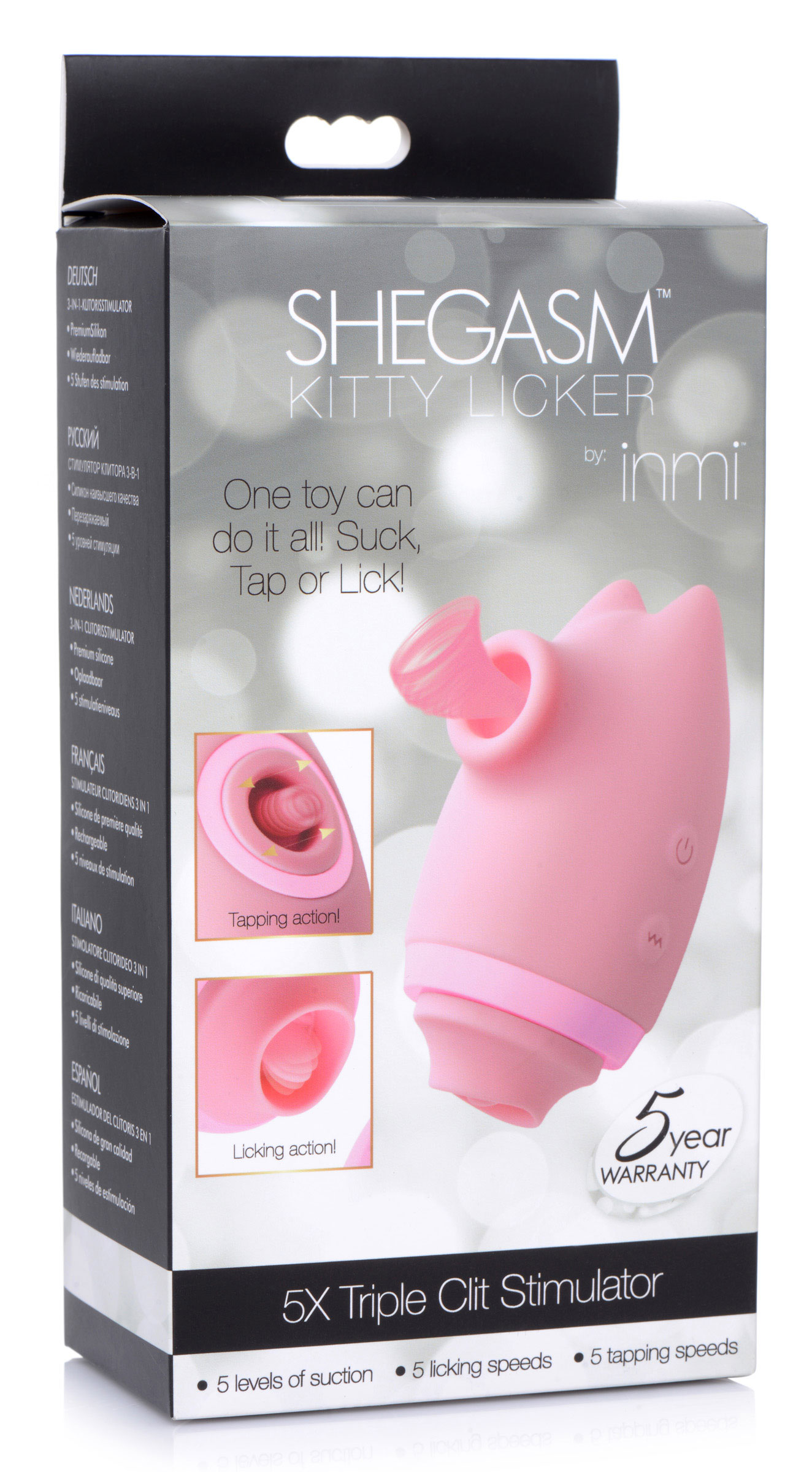 ZqXOI3Xh80ylrSOiKEEBKEE0ioLjb2pW Shegasm Kitty Licker 5x Triple Clit Stimulator - Pink - Image 1