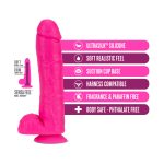 Neo Elite - 11 Inch Silicone Dual Density Cock With Balls - Neon Pink - Image 6