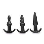 4 Piece Vibrating Anal Plug Set - Black - Image 2