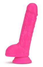 Neo - 9 Inch Dual Density Dildo - Neon Pink - Image 3