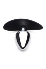 Dark Invader Metal and Silicone Anal Plug - Medium - - Image 4