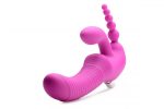 Regal Rider Vibrating Strapless Strap- on Triple G Dildo - Pink - Image 3