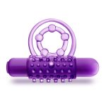 Play With Me - the Player - Vibrating Double Strap Ring - Purple - Image 2